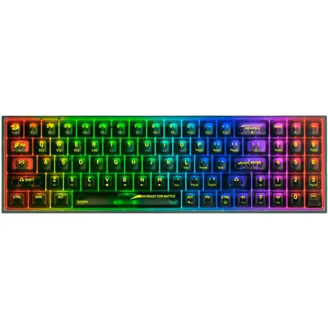 Teclado Gaming Redragon Pollux Pro K628CTB-RGB-PRO (Inglês – 3 Modos) Switch Hot-Swap