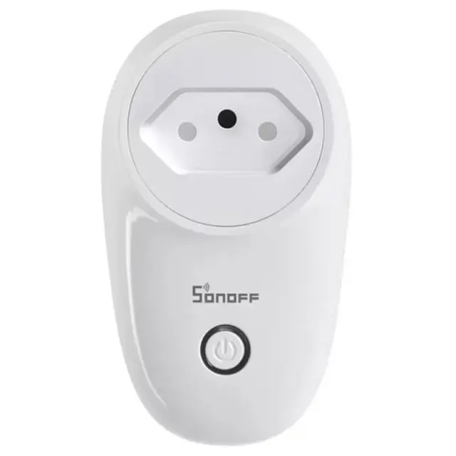 Tomada Plug Inteligente Sonoff S26R2TPN WiFi 16A Branco (Padrão Brasil)