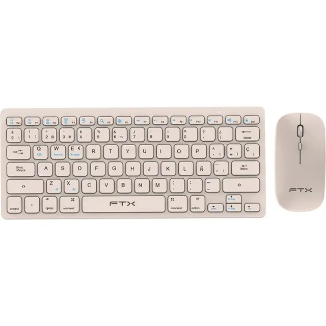 Teclado e Mouse Sem Fio FTX FTXGK03S – Gold (Português)