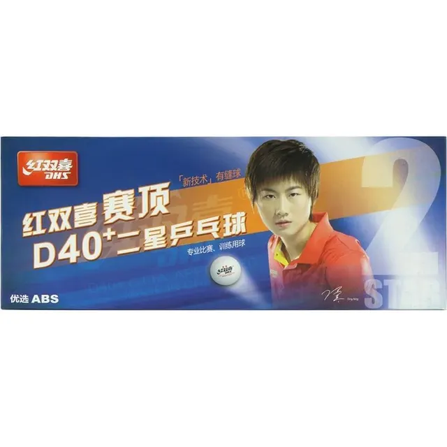 Bola para Ping Pong DHS 40+ CD40B – Branco (10 Unidades)