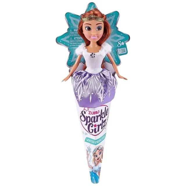 Boneca Winter Princess Sparkle Girlz Zuru 10017 – Branca/Roxo