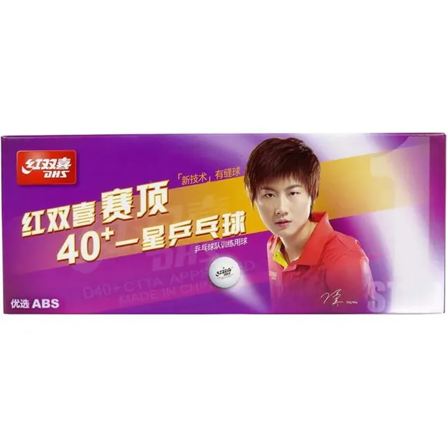 Bola para Ping Pong DHS D40+ CD40C – Branca (10 Unidades)