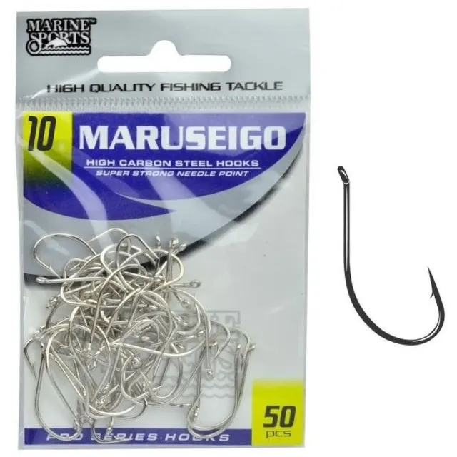 Anzol Marine Sports Maruseigo Nickel 10 com 50 pçs
