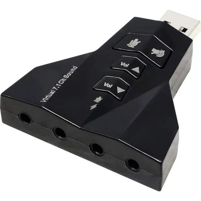 Adaptador USB de Som Virtual 7.1 Channel Sond – Preto