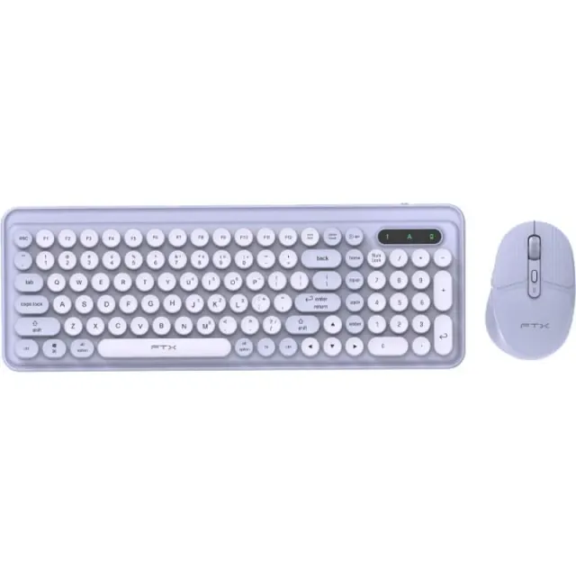 Teclado e Mouse Sem Fio FTX FTXGK02 – Roxo (Espanhol)