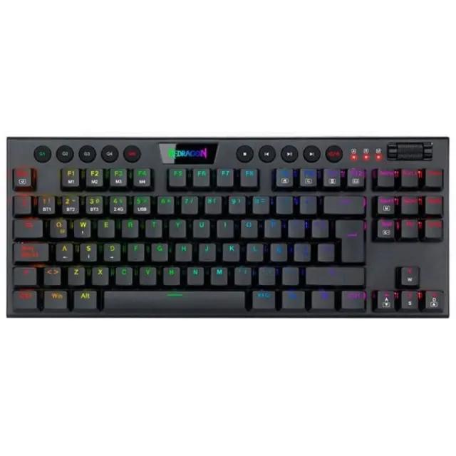 Teclado Gaming Redragon Horus Pro TKL K621RGB-PRO (Inglês – 3 Modos) Switch Red
