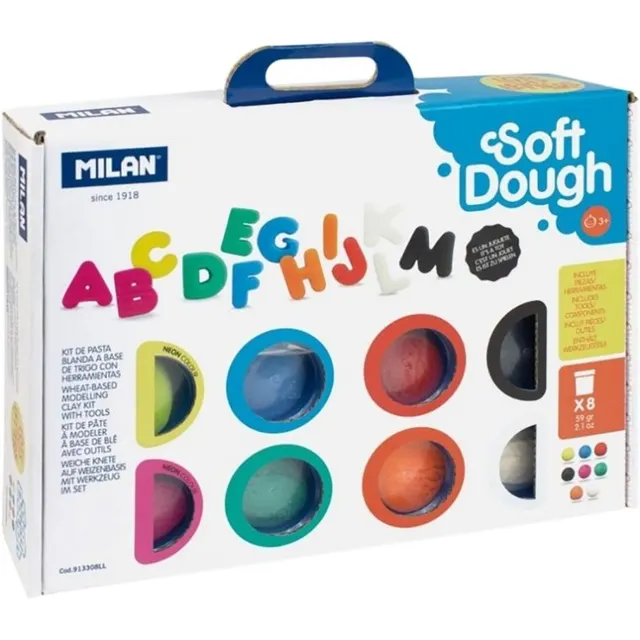 Soft Dough Milan Letras – 913308LL (8 x 59g)