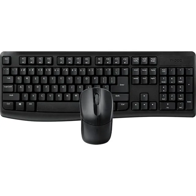Teclado e Mouse Sem Fio Rapoo X1800 Pro Black (Inglês)