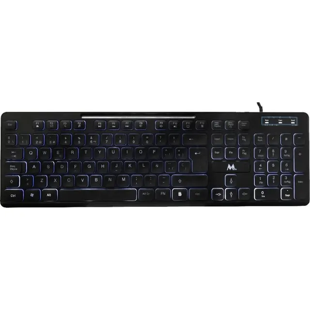 Teclado Mtek KB-7269L com cabo – Blacklight (Espanhol)