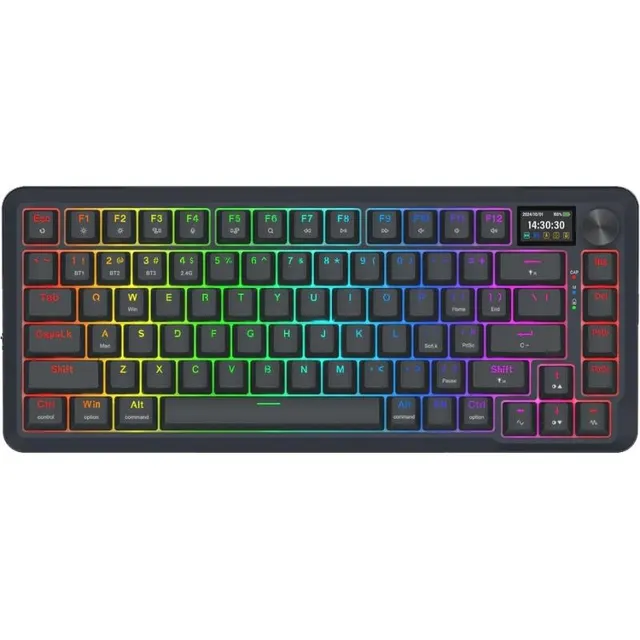 Teclado Gaming Mecânico Redragon Flekact Pro K708-RGB PRO BT 2.4GHz Preto (Inglês)