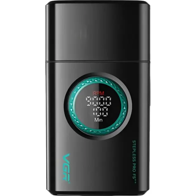 Barbeador VGR Voyager Foil Shaver Stepless Pro V-377 Recarregável – Preto