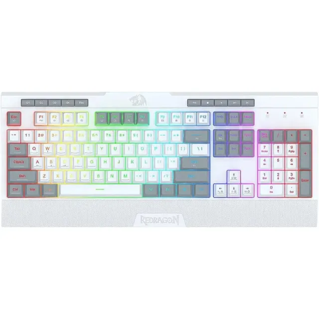 Teclado com Fio Gaming Redragon Shiva Lite K525WG-RGB Branco (Inglês)