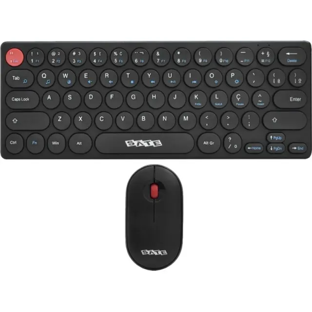 Teclado e Mouse sem Fio Satellite AK-6011G Preto (Português)