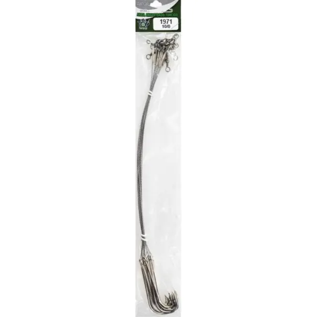 Anzol Top Fishing 1971 Encastoado Torcido 10/0 com 10 pçs