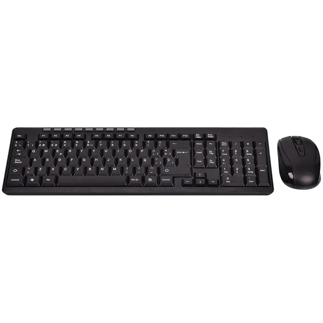 Teclado e Mouse sem fio SATE AK-75G – Preto (Português)