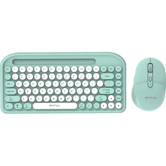 Teclado e Mouse Sem Fio FTX FTXGK01 – Verde (Espanhol)