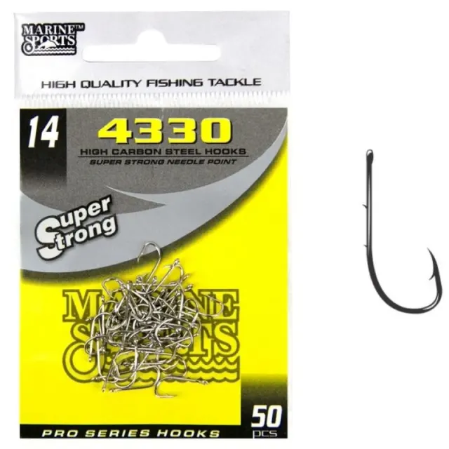 Anzol Marine Sports 4330 Super Strong 14 com 50pcs