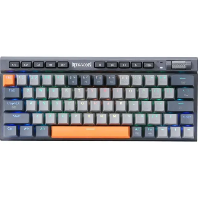 Teclado Gaming Redragon K634GG-RGB-PRO Traric Pro Cinza (Inglês – 3 Modos) Switch Red